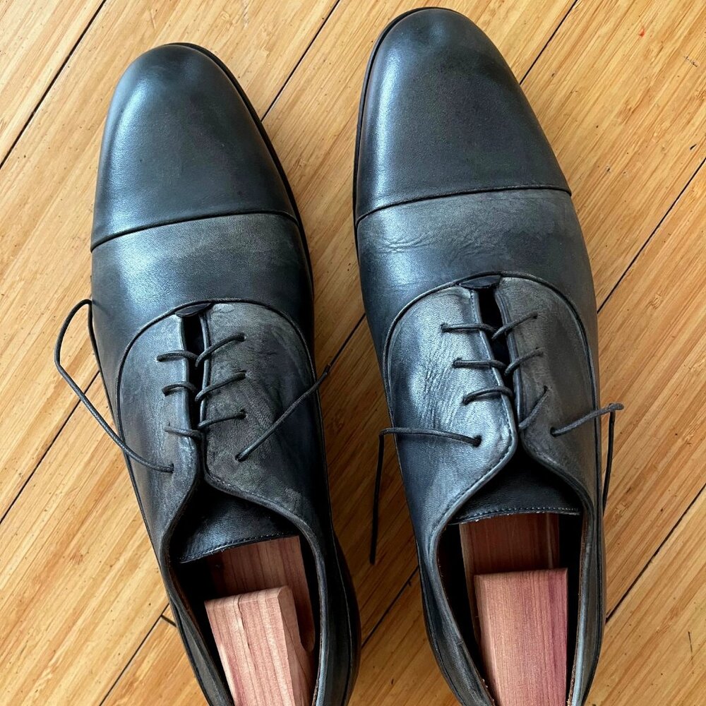 JOHN Varvatos Eldridge Oxfords Dk Charcoal 11.5 new
